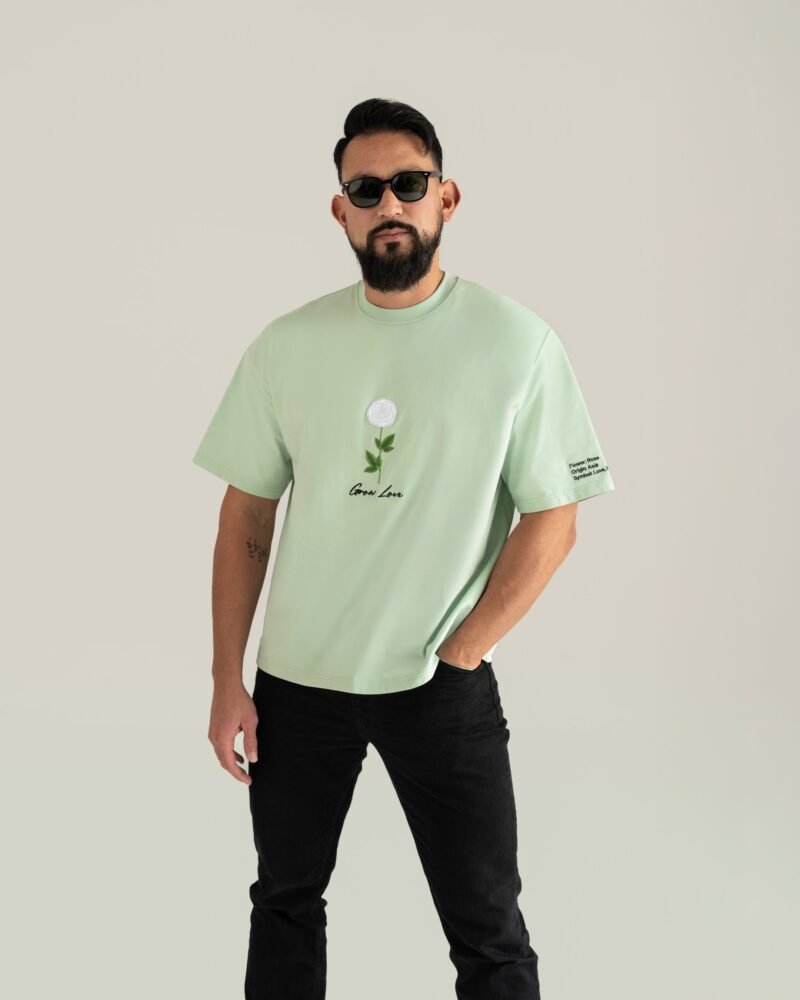 Sage Green Box Tee – Below the Bloom (Shirt Only)