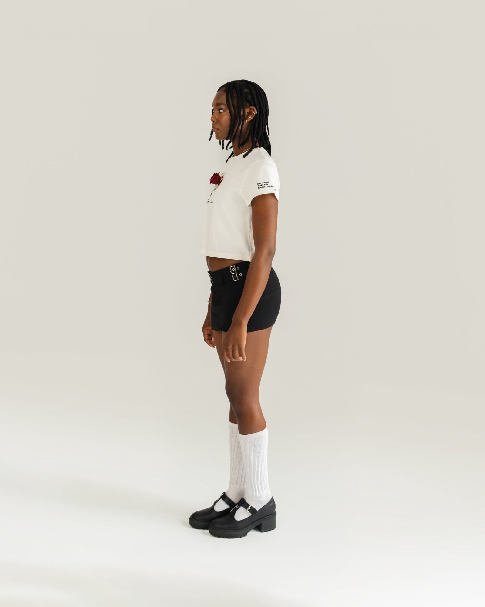 Off White Short Tee – Below the Bloom (+1 Flower) — view 3