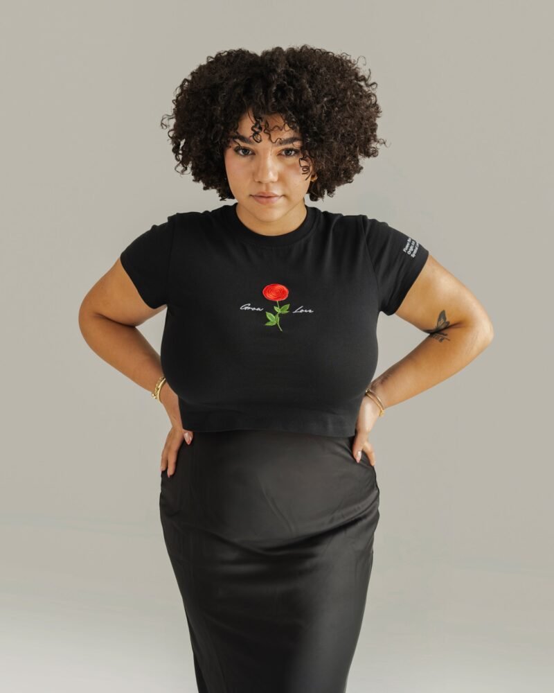 Black Short Tee – In Between Bloom (Shirt Only)