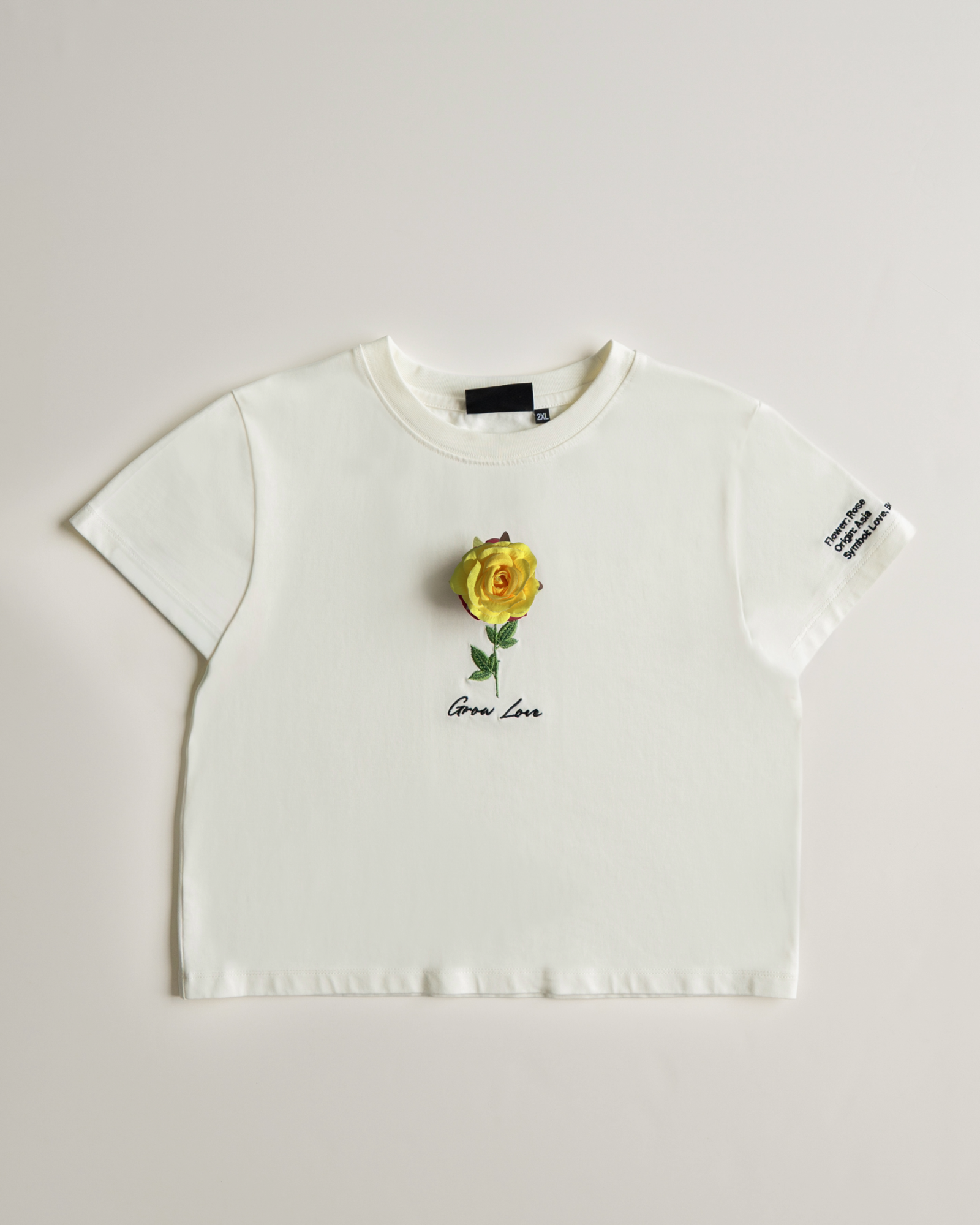 Off White Short Tee – Below the Bloom (+1 Flower) — view 9